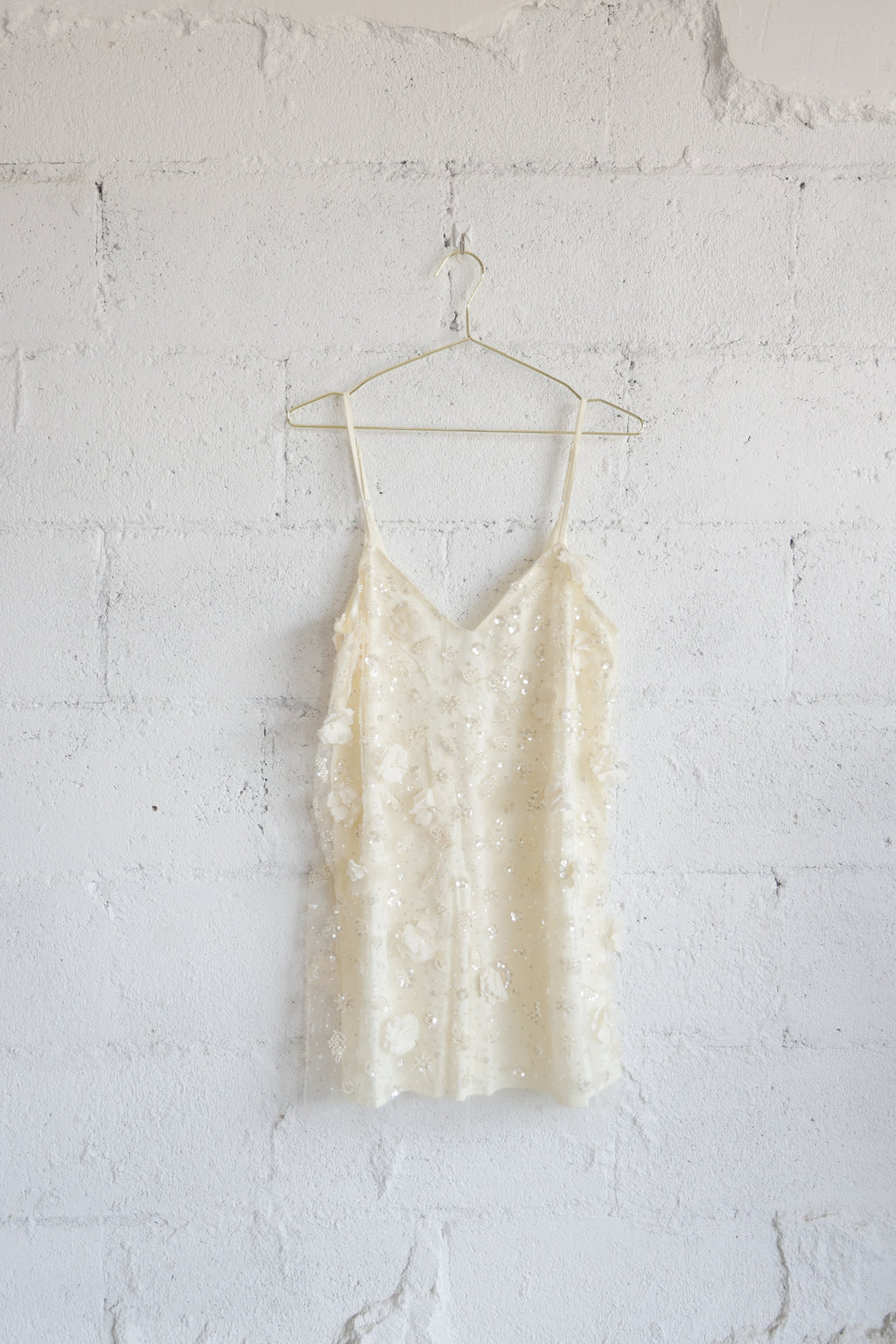 STORIA Floral Sequin Slip Dress