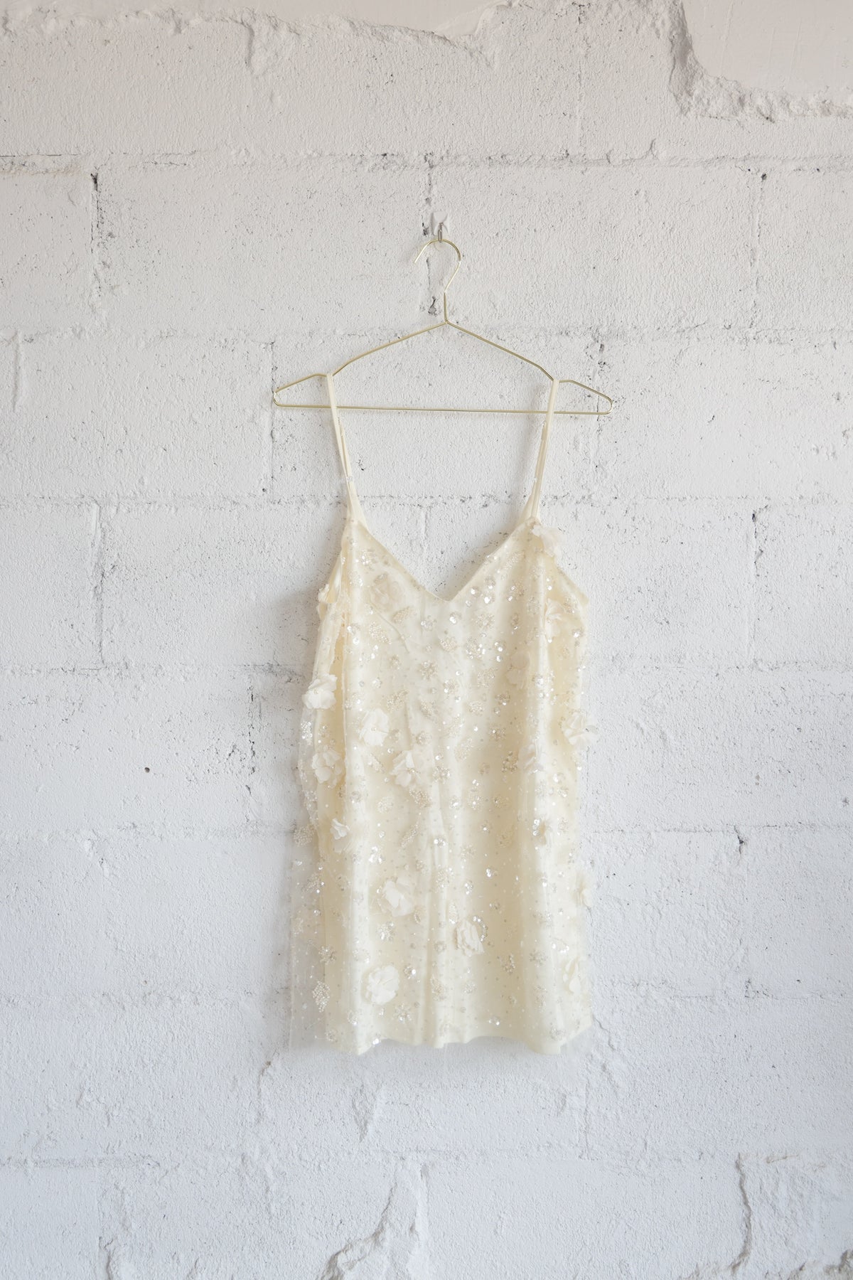 STORIA Floral Sequin Slip Dress