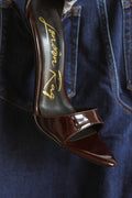 Ankle Strap High Heel in Espresso