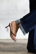 Thong Strap Square Toe Heel