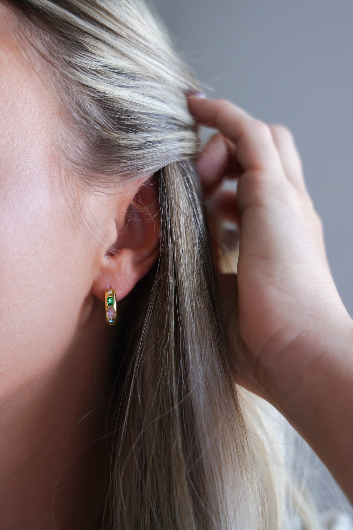 JESSA Jewelry Jade Hoops