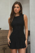 TICTOC Linara Low Drop Waist Boat Neck Mini Dress