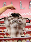 Brown Gingham Collar