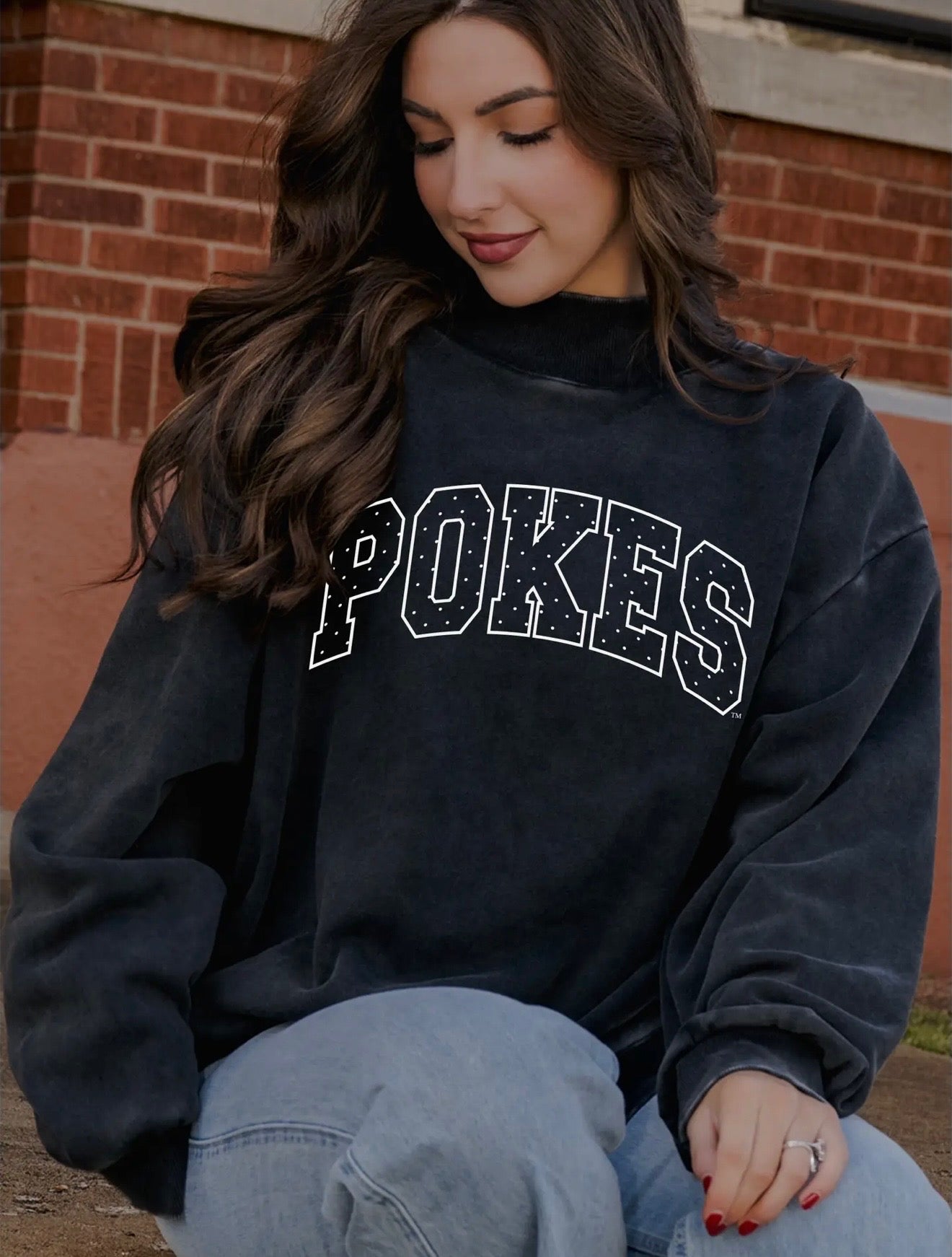 Pennant Mockneck OSU Sweatshirt